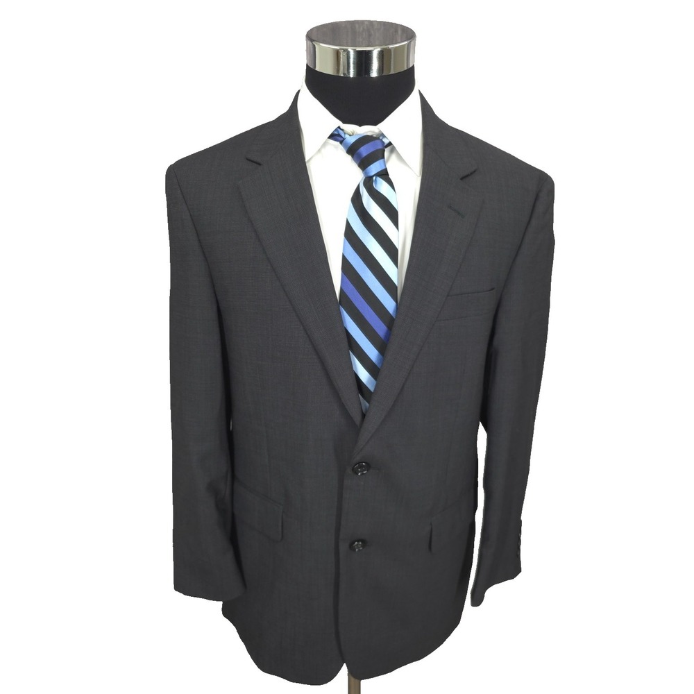 Jos A Bank Blazer Jacket Mens 40 S Black Sports Coat 2 Buttons Wool Business